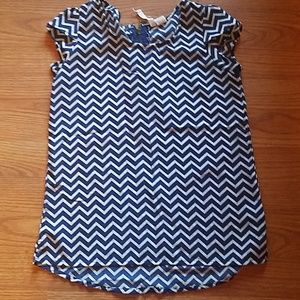 Navy blue chevron blouse